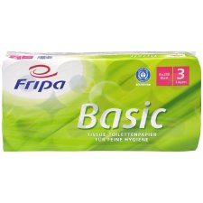Fripa Toilettenpapier Basic 3-lagig weiß Tissue 8...