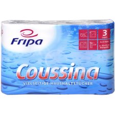 Fripa Küchenrolle Coussina 3-lagig weiß Tissue...