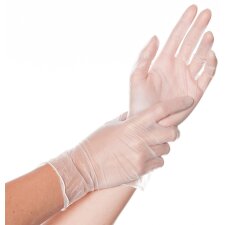 HYGOSTAR Vinyl Handschuh "IDEAL" M weiß...