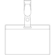 pavo Namensschild mit Clip 60 x 90 mm transparent