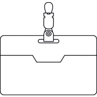 pavo Namensschild mit Clip 60 x 90 mm transparent