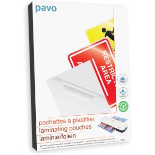 pavo Laminierfolientasche "Fast" DIN A4 250 mic glänzend 100 Stück