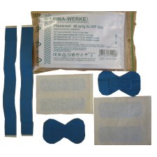 LEINA Pflasterset 40-teilig elastisch/wasserfest blau