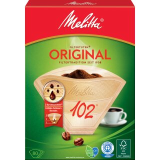 Melitta Aroma Filtertüten "102" naturbraun