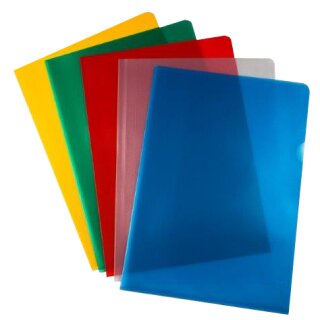 proOFFICE Sichthülle DIN A4 PP Folie genarbt rot