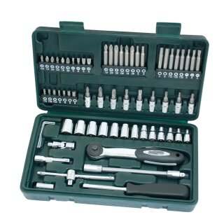 BRÜDER MANNESMANN Steckschlüsselsatz 1/4" 65-teilig
