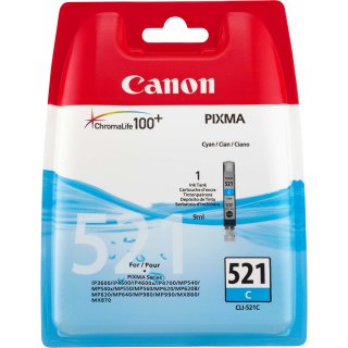 Original Tinte für Canon PIXMA iP4600 CLI-521 cyan
