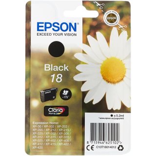 Original Tinte T1801 für EPSON Expression Home XP schwarz