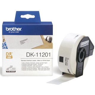 brother DK-11201 Adress Etiketten 29 x 90 mm weiß 1 Rolle à 400 Etiketten