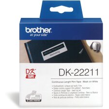 brother DK 22211 Endlos Etiketten Film 29 mm x 15,24 m...