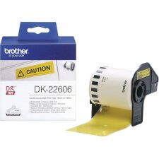 brother DK 22606 Endlos Etiketten Film 62 mm x 15,24 m gelb