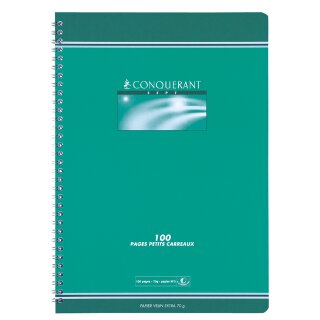 CONQUERANT SEPT Spiralbuch DIN A4 kariert 50 Blatt