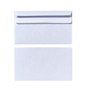 Herlitz Briefumschlag DIN Lang ohne Fenster weiß selbstklebend 100 Briefumschläge