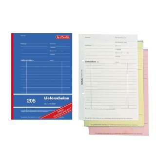 Herlitz Formularbuch "Liefer- /Empfangsschein 205" DIN A5 3 x 40 Blatt