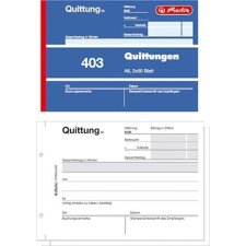 Herlitz Formularbuch "Quittung 403" DIN A6 2 x...