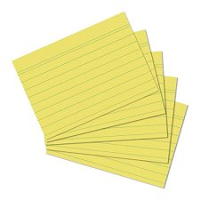 Herlitz Karteikarten DIN A6 liniert gelb 100 Karten
