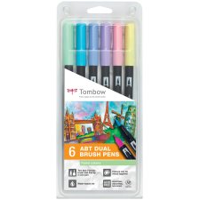 TOMBOW Doppelfasermaler "Dual Brush Pen ABT" Pastellfarben