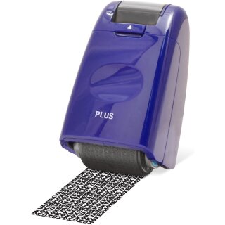 PLUS JAPAN Datenschutz Rollstempel Standard blau