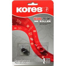 Kores Farbrolle für EPSON IR78 schwarz und rot 2 Rollen