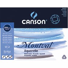 CANSON Aquarellblock "Montval" rundum geleimt...
