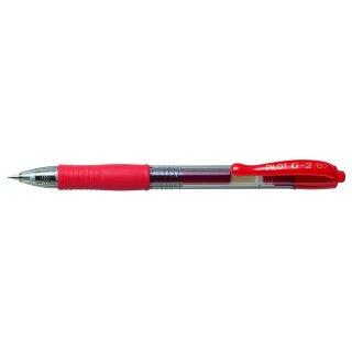 PILOT Gelschreiber G2 07 Strich /Gehäusefarbe: rot