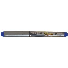 PILOT Füllhalter V Pen Silver Federbreite: 0,4 mm blau