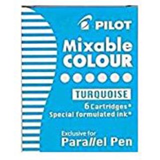 PILOT Tintenpatronen für Füllhalter Parallel Pen türkis (6 Patronen)