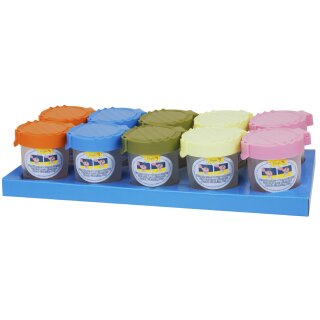 Läufer Pinselbecher Becher transluzent Deckel zufällige Farbe (1 Stück)