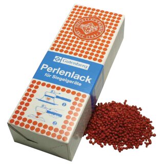 Gutenberg Siegellack Perlenlack zinnoberrot 500 g