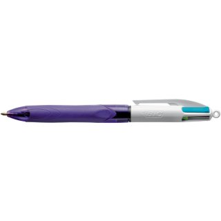 BIC Druckkugelschreiber 4 Colours Grip Fun 4-Farb-Kugelschreiber