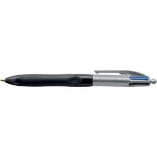 BIC Druckkugelschreiber 4 Colours Grip Pro 4-Farb-Kugelschreiber