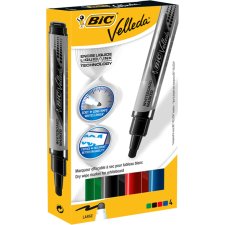 BIC Whiteboard Marker Velleda Liquid Ink Pocket 4er Etui