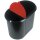 helit Papierkorb Duo System oval PE schwarz/rot