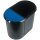 helit Papierkorb Duo System oval PE schwarz/blau