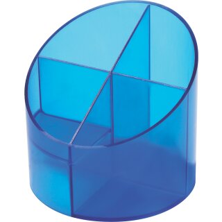 helit Multiköcher Economy Transparent 4 Fächer blau