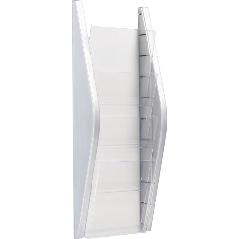 Wand-Prospekthalter, A4 hoch, 4 Fächer, glasklar EUROPEL 350103 (8713931501035