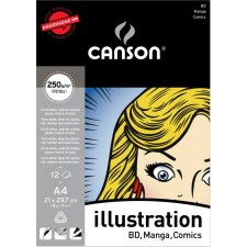 CANSON Manga Block DIN A4 250 g/qm 12 Blatt