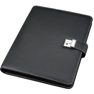 Alassio Dokumentenmappe DIN A4 aus Nappa Leder schwarz