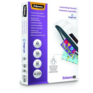 Fellowes Laminierfolientasche DIN A5 glänzend 160 mic 100 Stück