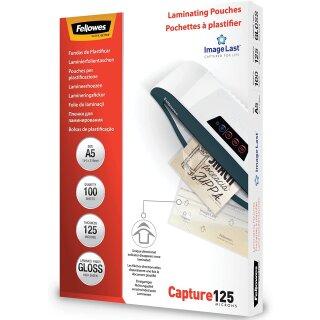 Fellowes Laminierfolientasche DIN A5 glänzend 250 mic 100 Stück