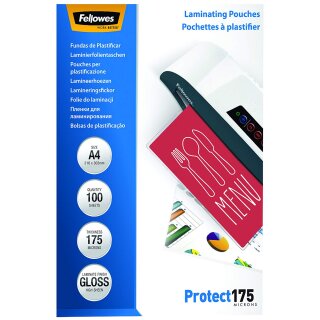 Fellowes Laminierfolientasche DIN A4 glänzend 350 mic 100 Stück