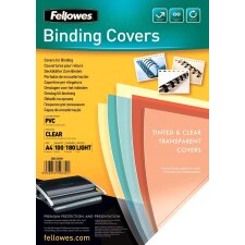 Fellowes Deckblatt DIN A4 PVC transparent 0,18 mm 100 Blatt