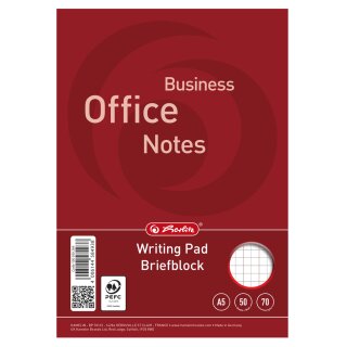 Herlitz Briefblock "Business Office Notes" DIN A5 kariert 50 Blatt (1 Stück)