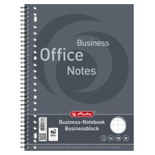 Herlitz Businessblock mit Spirale A4 80 g/qm 100 Blatt...