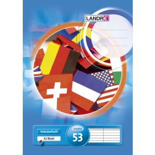 LANDRÉ Vokabelheft DIN A4 2-spaltig 32 Blatt 80 g/qm