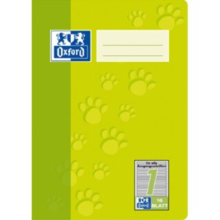 Oxford Junior Schulheft "Tatzen" DIN A5 Lineatur 1 16 Blatt