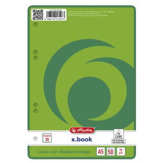 Herlitz Ringbucheinlagen "pro terra" DIN A5 50 Blatt blanko