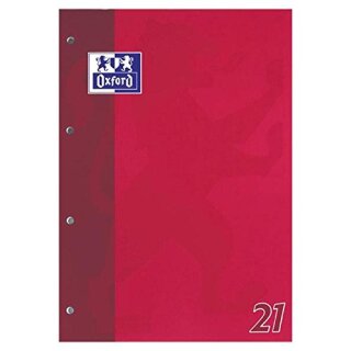 Oxford Schulblock DIN A4 50 Blatt kopfgeleimt Lineatur 21 (1 Stück)