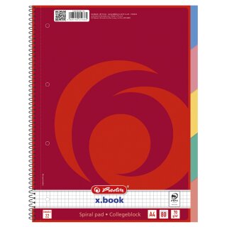 Herlitz Register Collegeblock "COLLEGE" DIN A4 kariert 80 Blatt