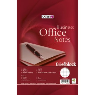 LANDRÉ Briefblock "Business Office Notes" DIN A4 kariert